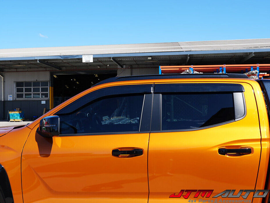 Bonnet Protector Guard + Weather Shield Window Visor tosuit Mitsubishi Triton MV