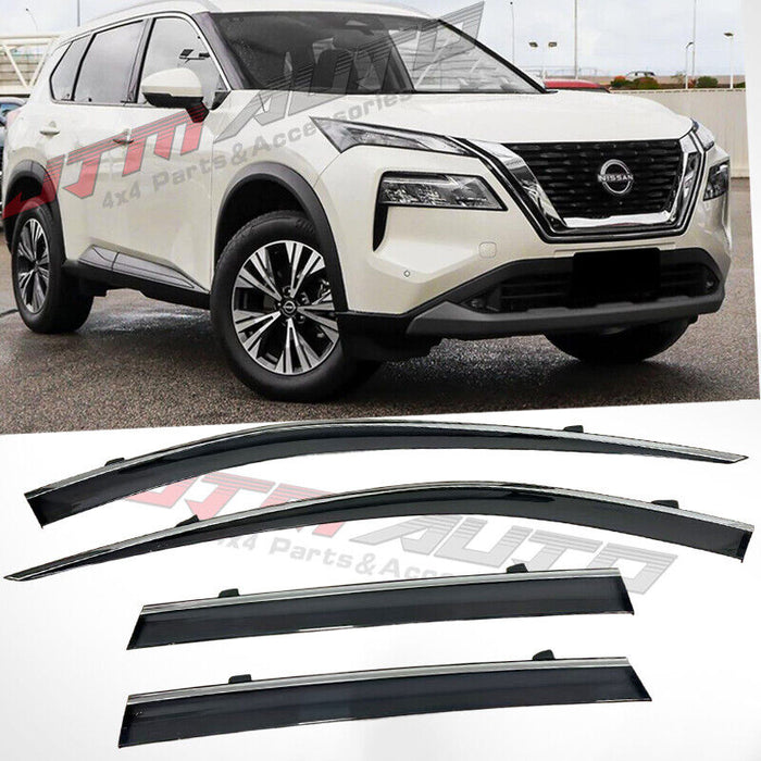 Chrome Trim Weather Shield Weathershield Window Visor Nissan X-trail T33 2022+