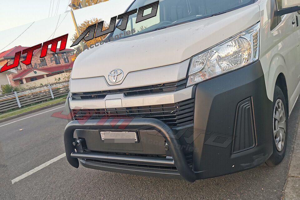 Black Steel Nudge Bar Grille Guard to suit Toyota Hiace H300 2019+