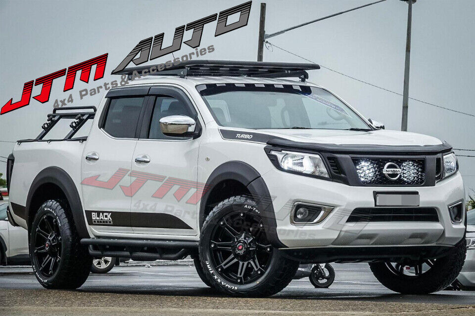 Heavy Duty Armor Black Off road Side Steps to suit Nissan Navara NP300 D23 2015+