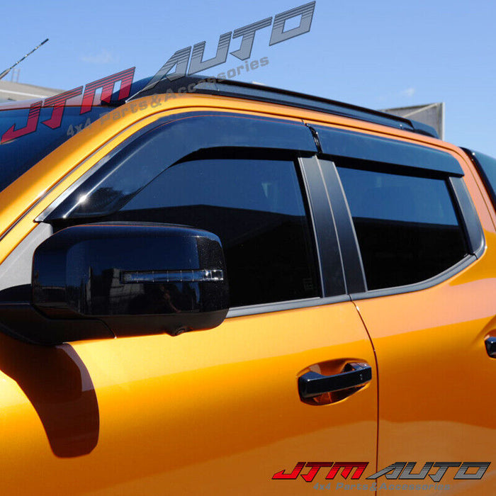 Bonnet Protector Guard + Weather Shield Window Visor tosuit Mitsubishi Triton MV