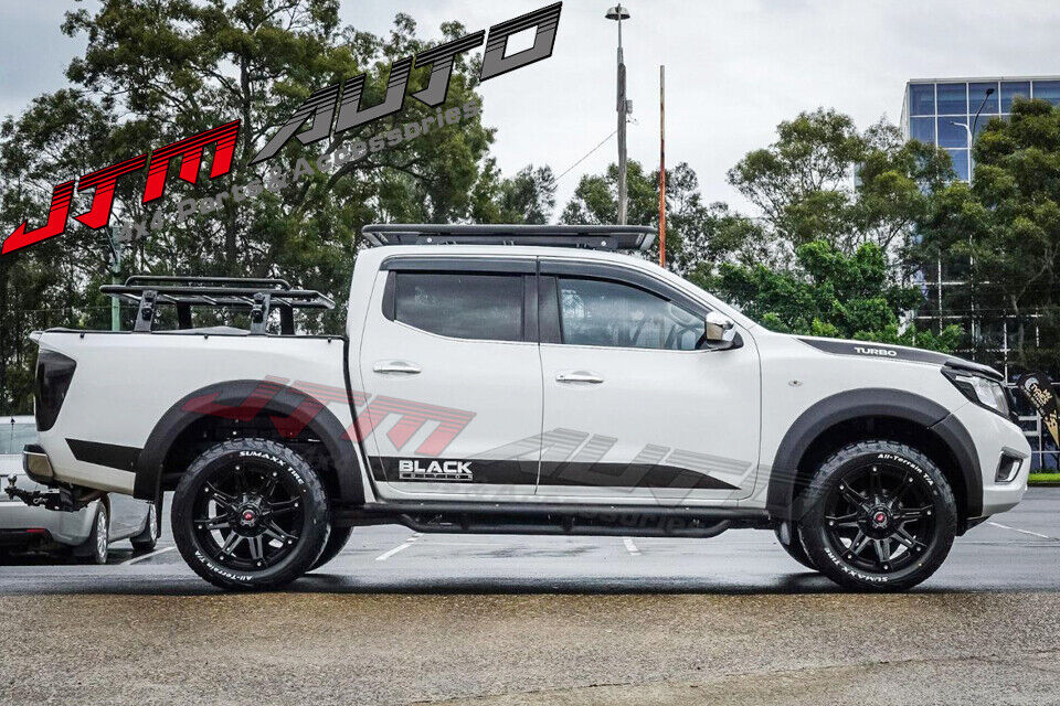 Heavy Duty Armor Black Off road Side Steps to suit Nissan Navara NP300 D23 2015+