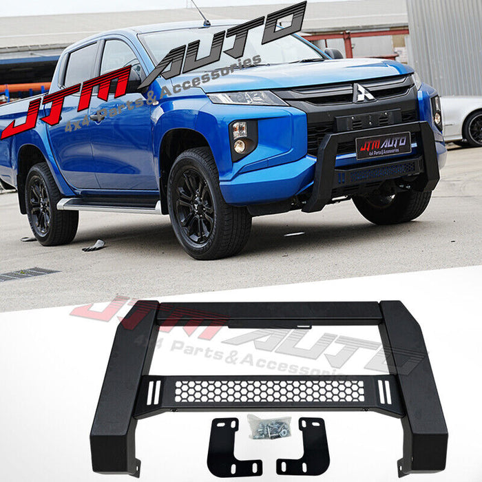 Black Steel Nudge Bar Grille Guard to suit Mitsubishi Triton MQ MR 2015-2024