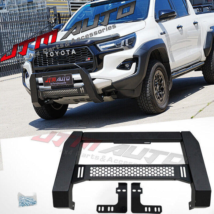 Black Steel Nudge Bar Grille Guard to suit Toyota Hilux GR 2021+