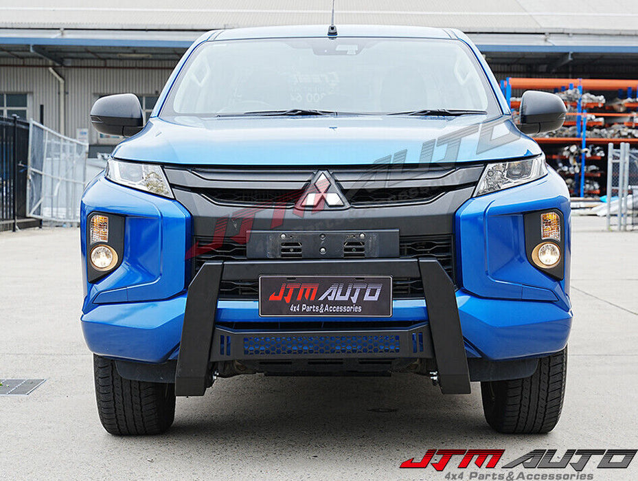 Black Steel Nudge Bar Grille Guard to suit Mitsubishi Triton MQ MR 2015-2024