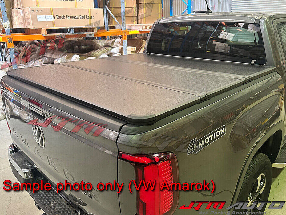 Aluminium Tri-Fold Folding Hard Tonneau Cover Suits Chevrolet Silverado 6'4 Bed