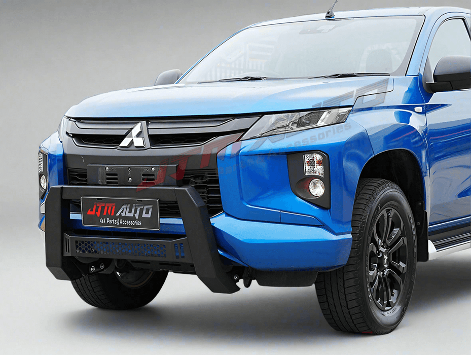 Black Steel Nudge Bar Grille Guard to suit Mitsubishi Triton MQ MR 2015-2024