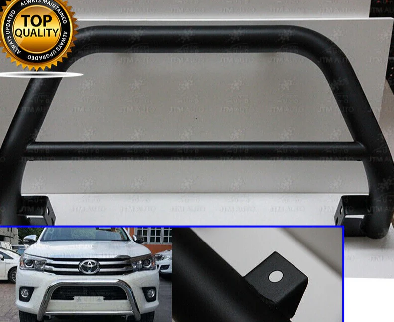 Sandy Matte Black Nudge Bar 3" Grille Guard to suit Toyota Hilux 2015-2022