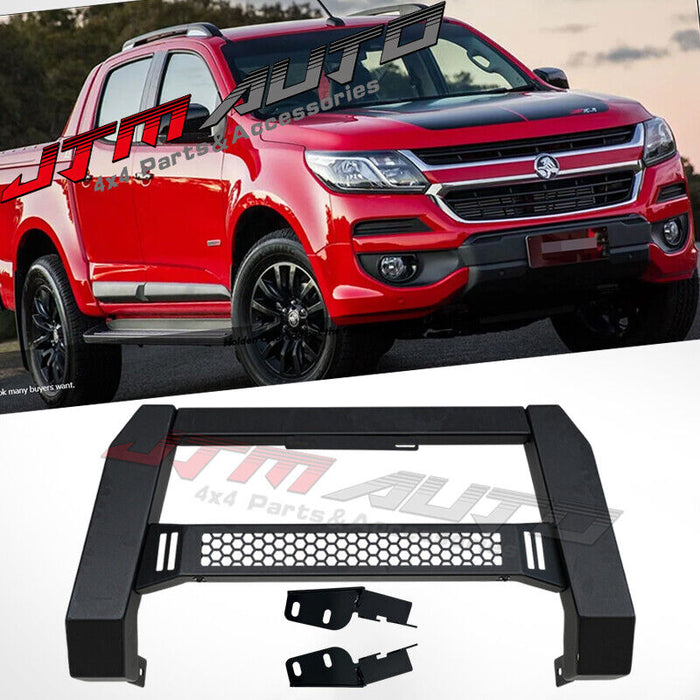 Black Steel Nudge Bar Grille Guard to suit Holden Colorado 2012-2020