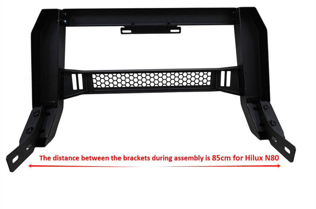 Black Steel Nudge Bar Grille Guard to suit Toyota Hilux GR 2021+