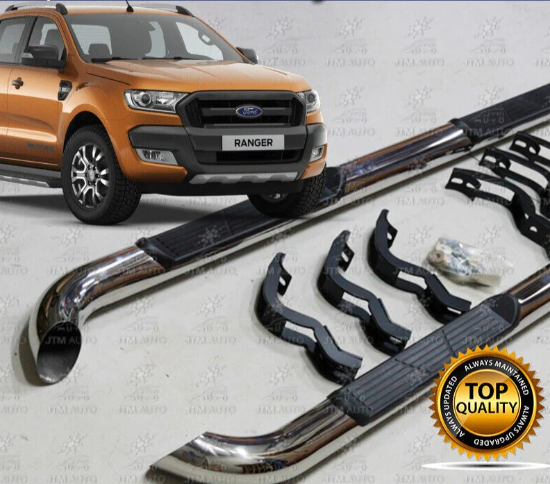 Running Boards Side Steps 3" Stainless Steel to suit Ford Ranger PX2 2015-2022