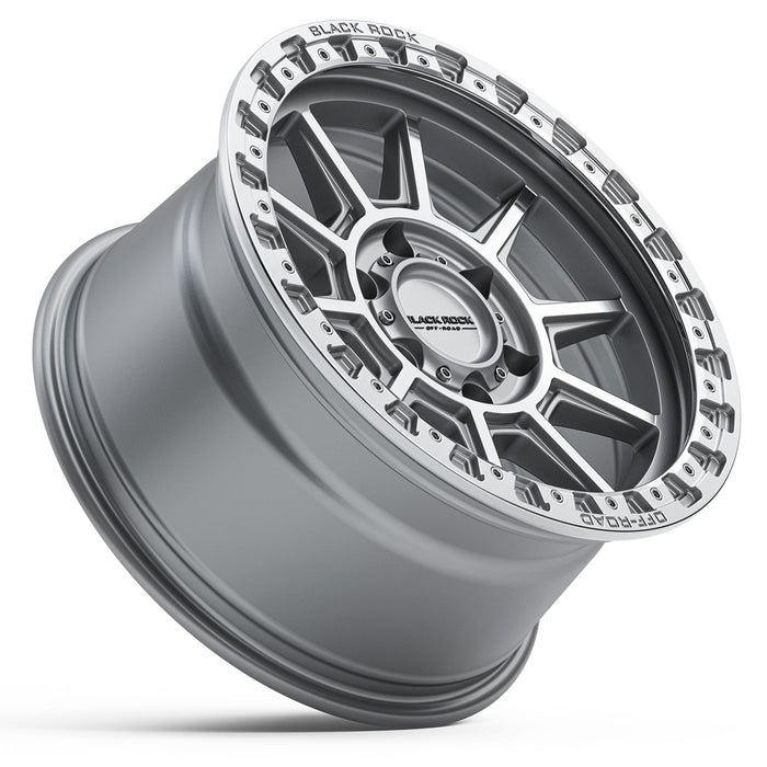 Black Rock Gunner Silver Machined WHEEL ONLY