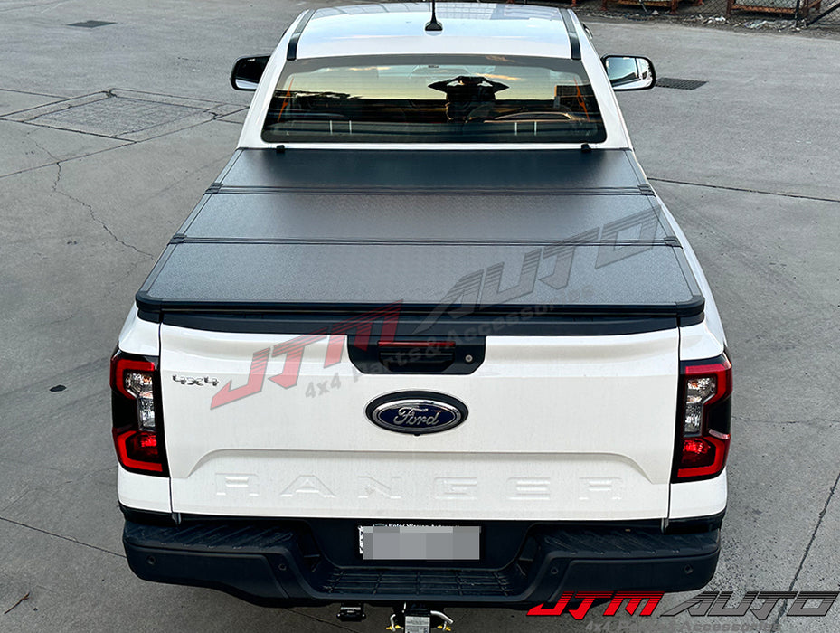 Aluminium Tri-Fold Folding Hard Tonneau Cover Suits Ranger Next Gen Super Cab