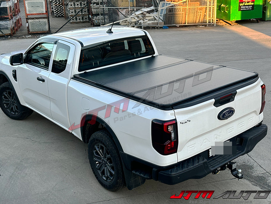 Aluminium Tri-Fold Folding Hard Tonneau Cover Suits Ranger Next Gen Super Cab
