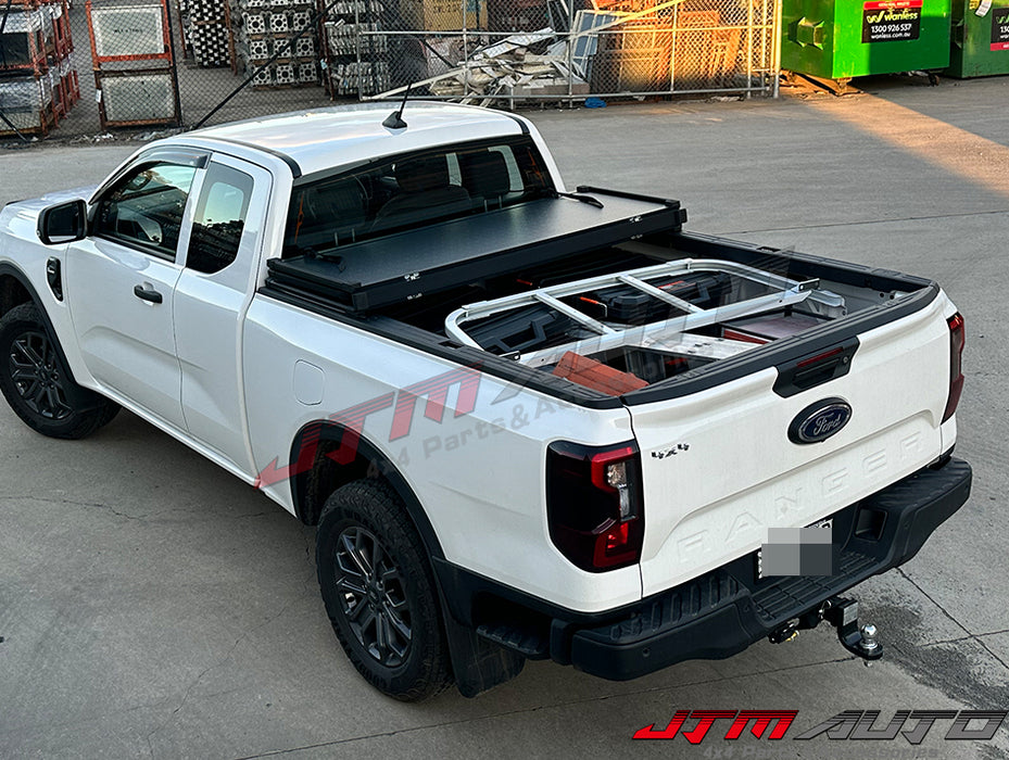 Aluminium Tri-Fold Folding Hard Tonneau Cover Suits Ranger Next Gen Super Cab