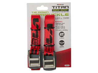 ROLA Cambuckle Tie Down Pair - 3.6m x 25mm
