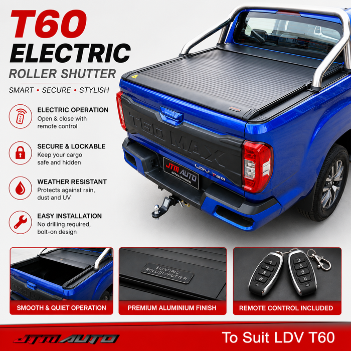 Armorshade Electric Retractable Roller Shutter LED light to suit LDV T60 17-26