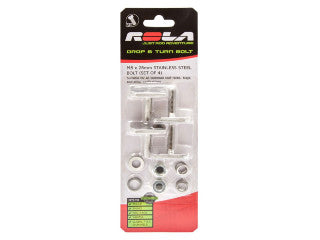 ROLA M8 x 28mm SS Drop & Turn Bolt and Nut Set - 4 pack