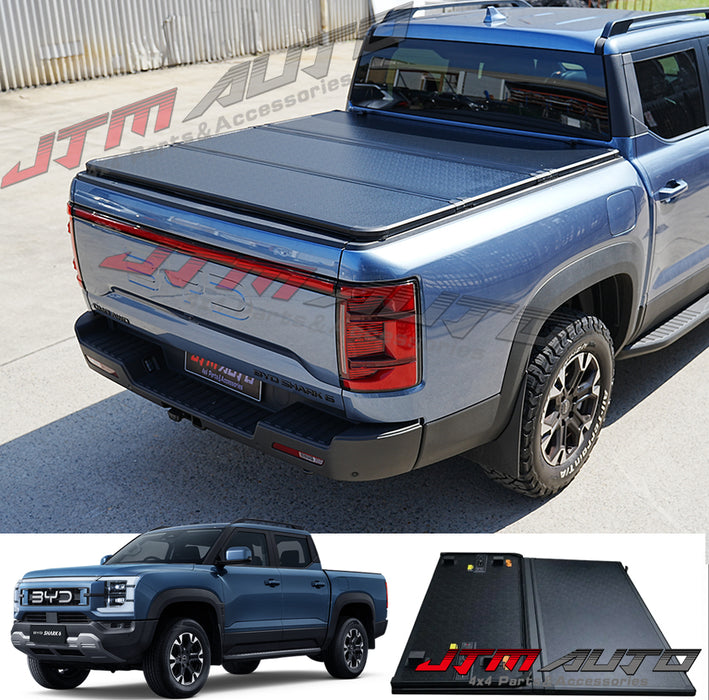 Aluminum Tri-Fold Folding Hard Tonneau Cover to suit BYD Shark 6 Shark6 2025+