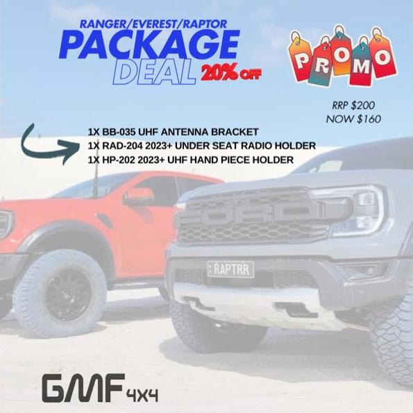 3 Piece Package Deal  BB-035/ RAD-204/ HP-202 to suit Ford Ranger RA 2023+