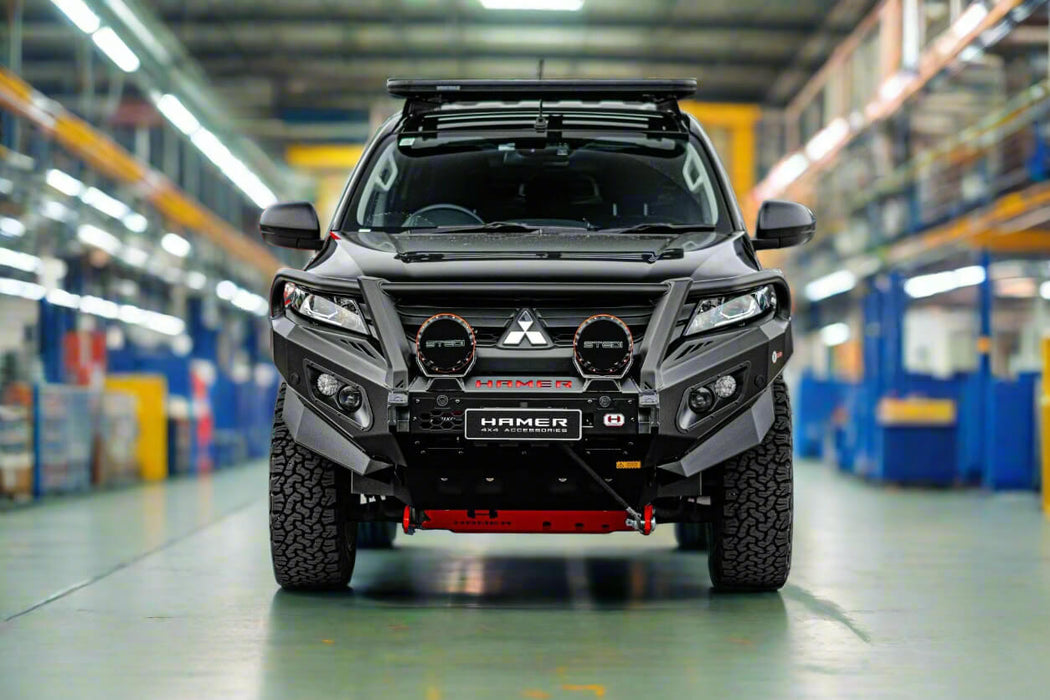 Hamer King series Plus Triple Loop Bull Bar to suit Mitsubishi Triton MR 2018 – 2024