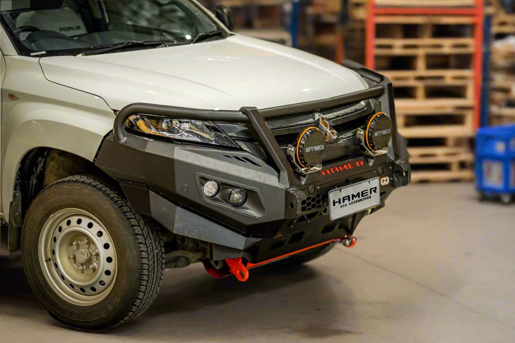 Hamer King series Plus Triple Loop Bull Bar to suit Mitsubishi Triton MR 2018 – 2024
