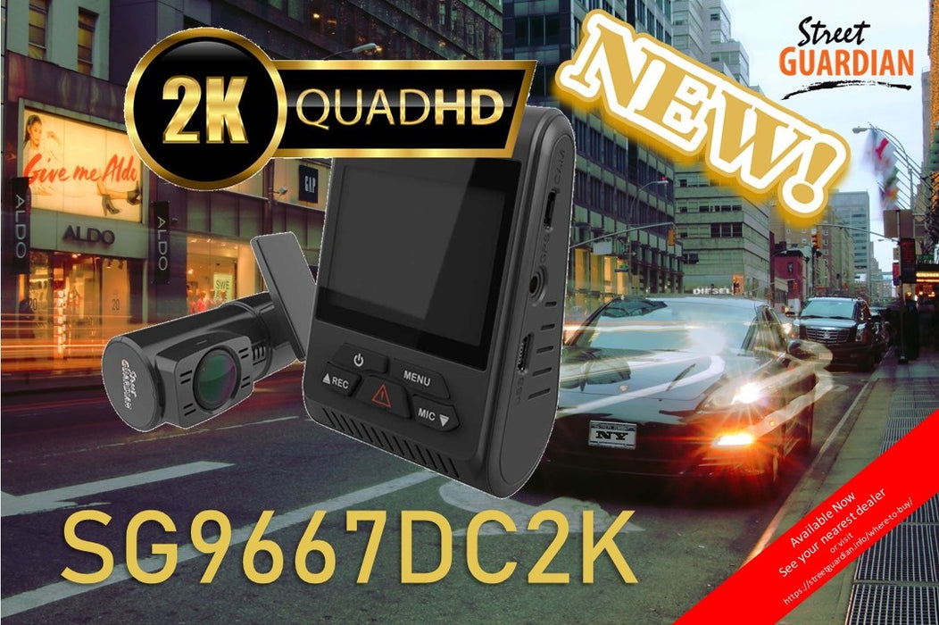 Street Guardian SG9667DC2K  QUAD HD 1440P + FULL HD 1080P  Dual Channel WIFI Dash Cam  Driver recorder