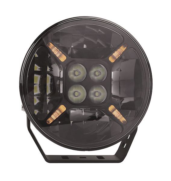 HULK 4X4 HULK 4x4 9" Round LED Driving Light w/ Front Position Lamp (Black Fascia)