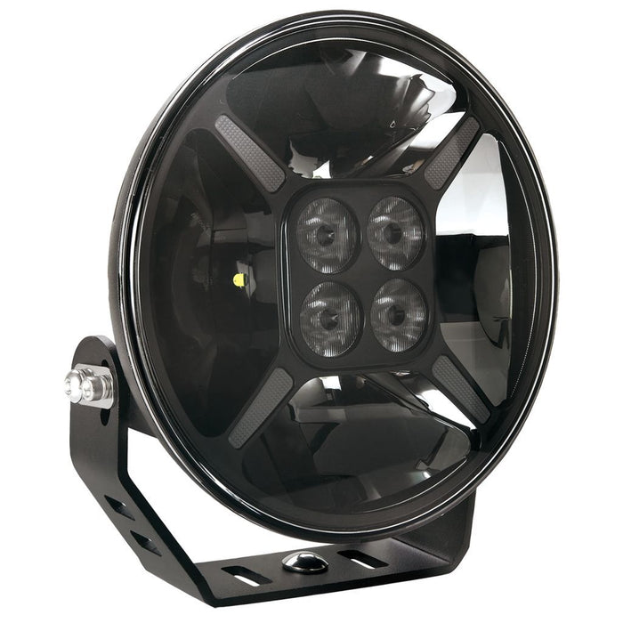 HULK 4X4 HULK 4x4 9" Round LED Driving Light w/ Front Position Lamp (Black Fascia)
