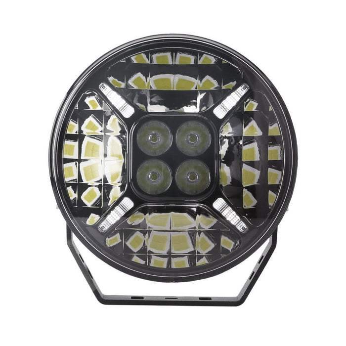 HULK 4X4 HULK 4x4 9" Round LED Driving Light w/ Front Position Lamp (Black Fascia)