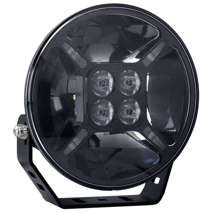 HULK 4X4 HULK 4x4 7" Round LED Driving Light w/ Front Position Lamp (Black Fascia)