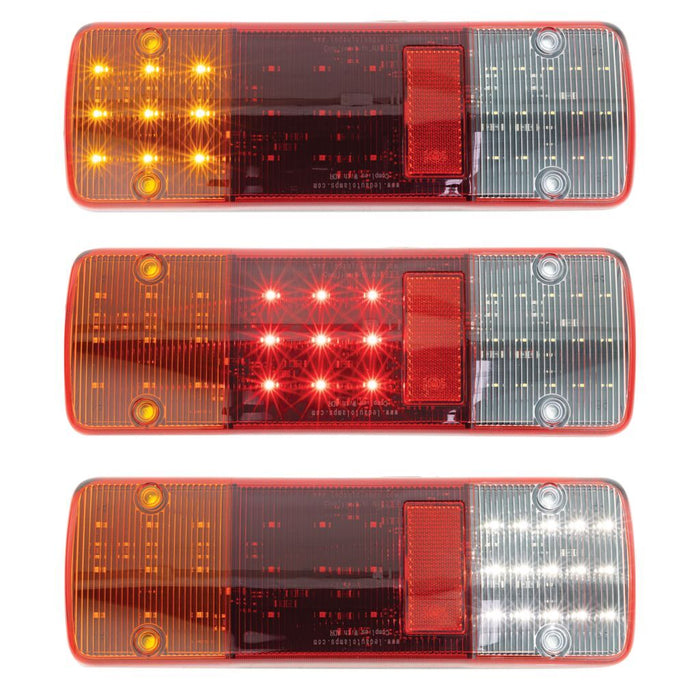 HULK 4X4 LED COMBINATION LAMPS 12/24v 400mm LEAD (PKT 2)