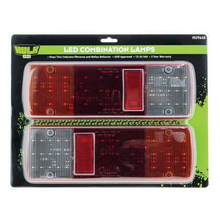 HULK 4X4 LED COMBINATION LAMPS 12/24v 400mm LEAD (PKT 2)