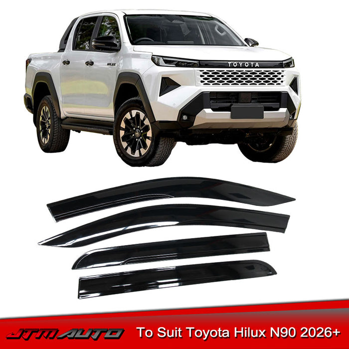 Luxury Weathershields Weather Shield Visor to suit Toyota Hilux N90 2026 Onwards