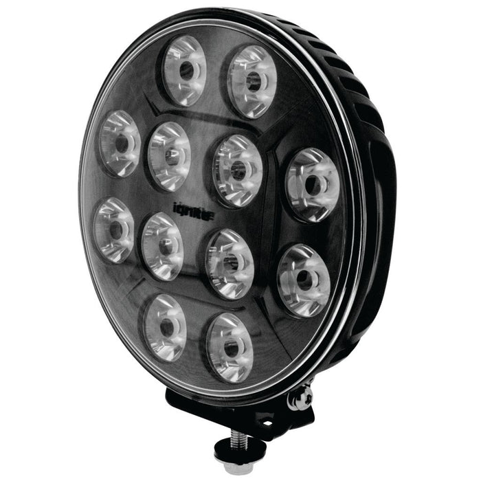 Ignite 7" LED DRIVING LIGHT SPOT BEAM 8 Deg 9-36V 60 Watt BLACK FACE 12 LEDs 5,400 Lumens
