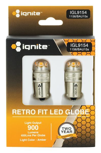 Ignite BAU15s Base amber 12/24V 900 Lumens (PKT2)