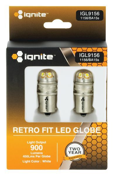 Ignite BA15s white 12/24V 900 Lumens (PKT2)