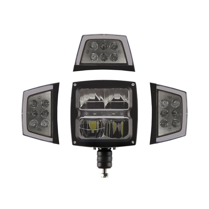 Ignite LED HEADLIGHT 10-30V HIGH /LOW BEAM 60W W/INDICATR BLCK FACE 1800 LOW 3600Lmns HIGH