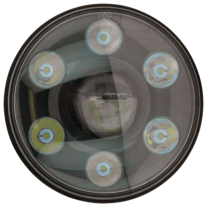 Ignite 7" LED HEADLIGHT 9-36V HIGH/LOW BEAM BLACK FASCIA