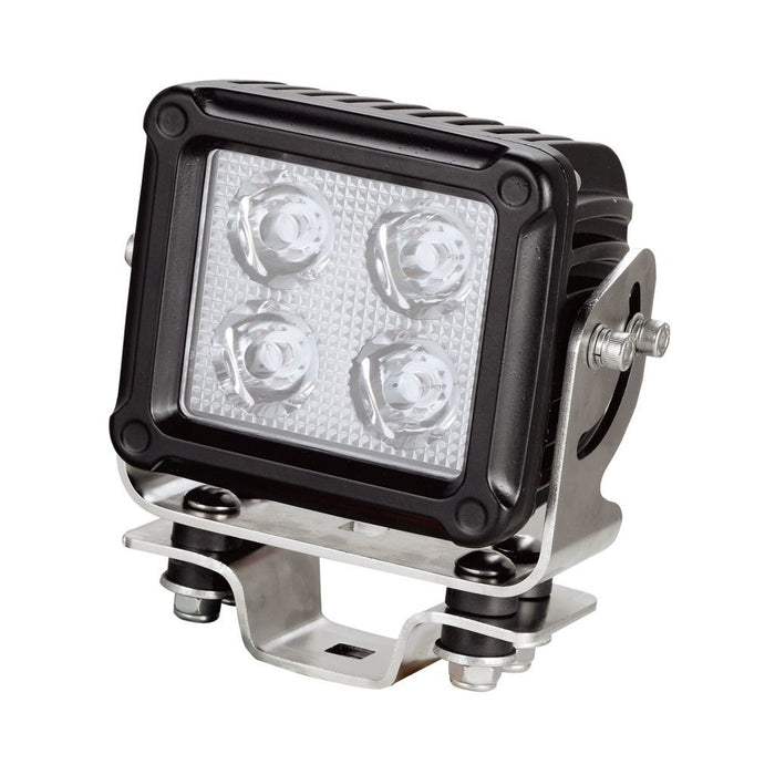 HULK 4X4 LED SQUARE WORKLAMP SPOT BEAM 9 - 36V 60W 4 LED's BLACK HSNG 6,380 Lumens IP69K