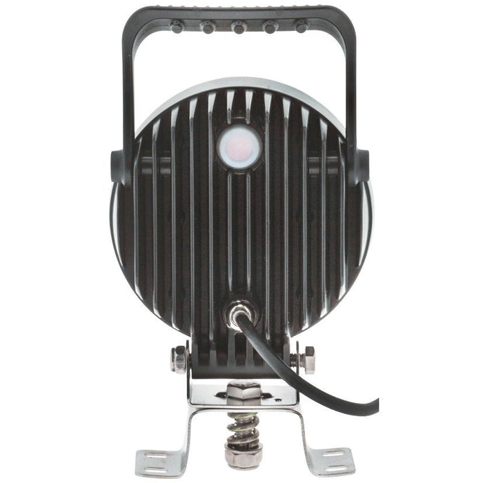 Ignite 5.2" Round LED Worklamp With Handle & Switch, 9-36V, 27W, 9 x LEDs, 2,250 Lumens Spot Beam