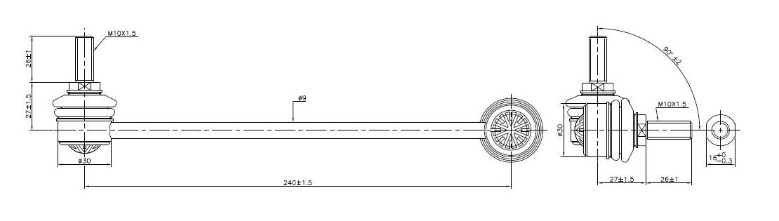 Fulcrum Suspensions Front Left Sway Bar Link to suit BMW 5 Series E39