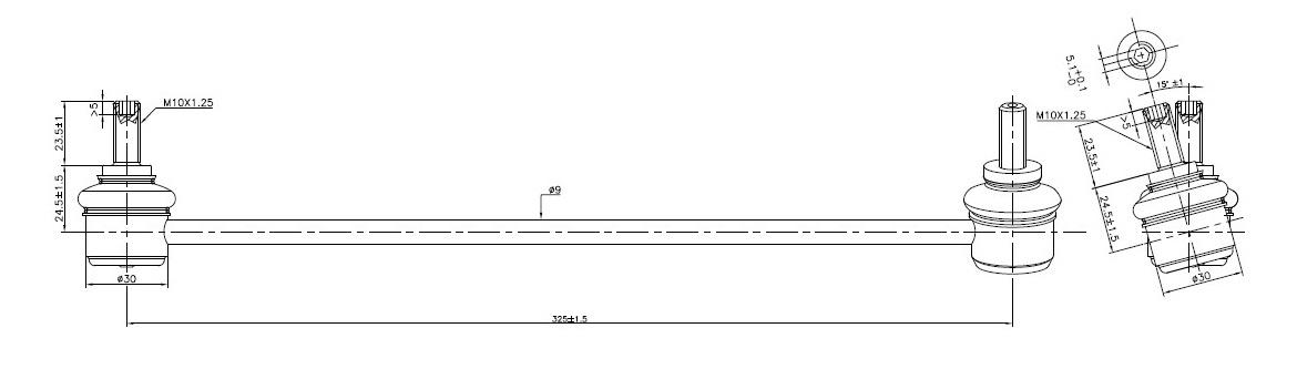 Fulcrum Suspensions Front Right Sway Bar Link to suit Honda Civic FG, FB
