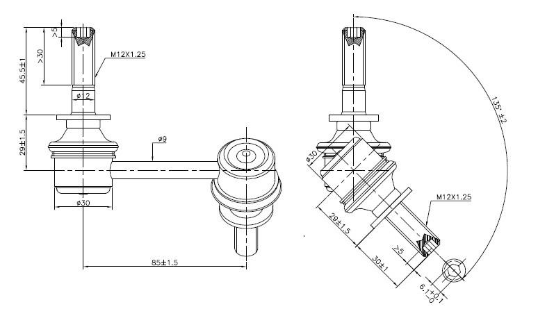 Fulcrum Suspensions Front Left Sway Bar Link to suit Lexus GS, IS & IS C