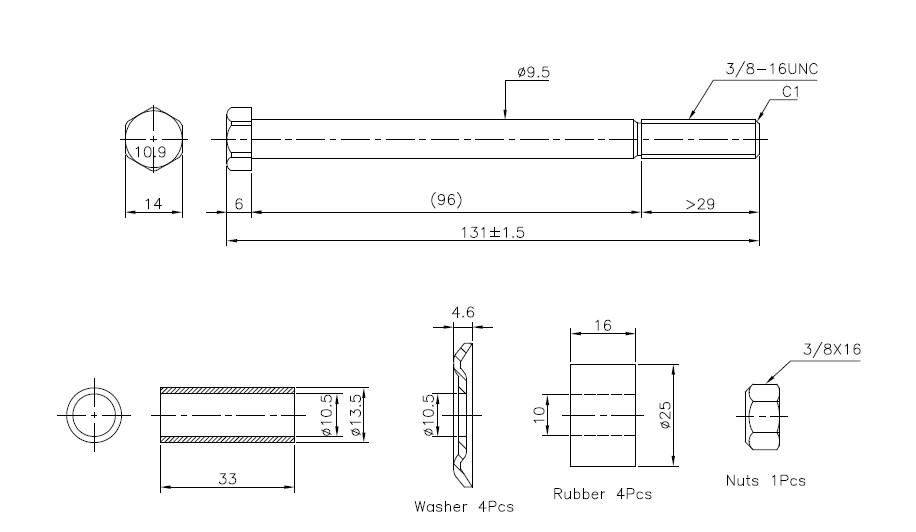 Fulcrum Suspensions Front Sway Bar Link to suit Nissan Navara D22 & Pathfinder WD21