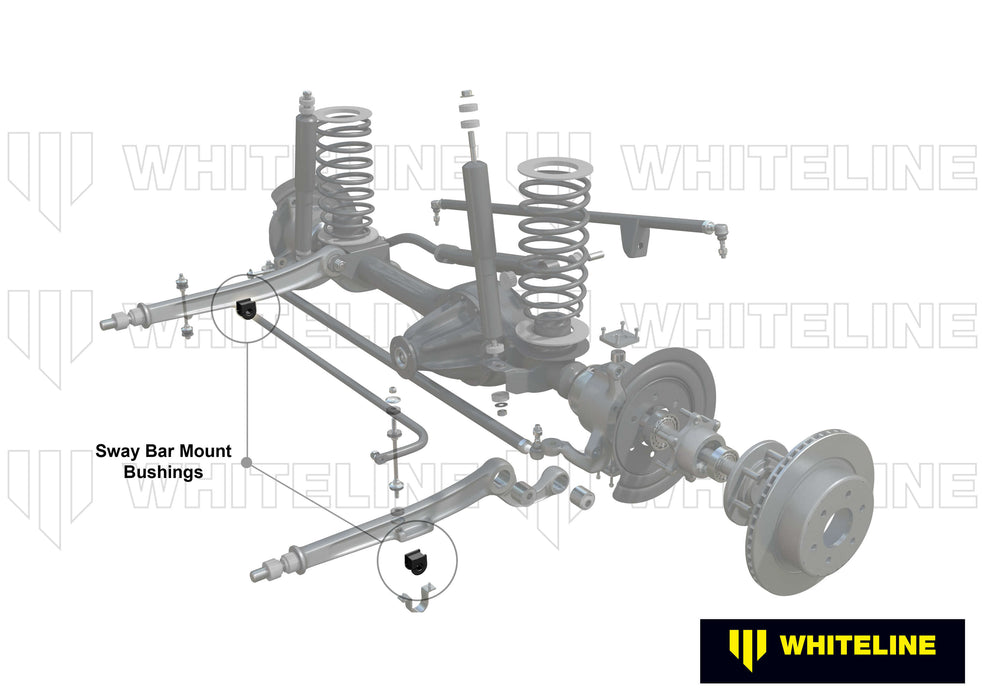 Fulcrum Suspensions Front Sway Bar Mount - Relocation Spacer Kit to Suit Toyota Land Cruiser 76, 78 and 79 Series