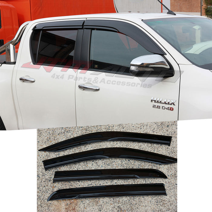 Bonnet Protector + Window Visor Weather Shield to suit Toyota Hilux 2011-2015