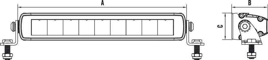 Roadvision Stealth S40 Series 40" LED Light Bar IP68 IP69K 10-30V 188W 11000 Lumens