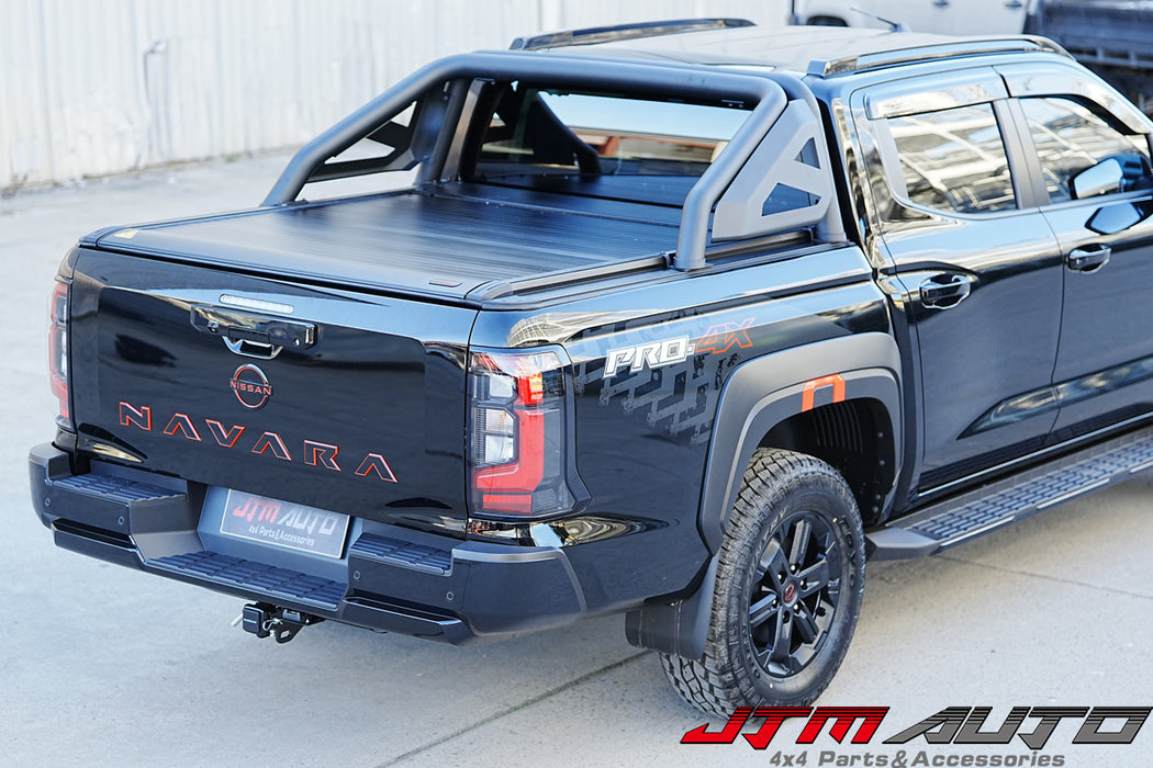 Matte black aluminium roller shutter for Navara D27 dual-cab ute