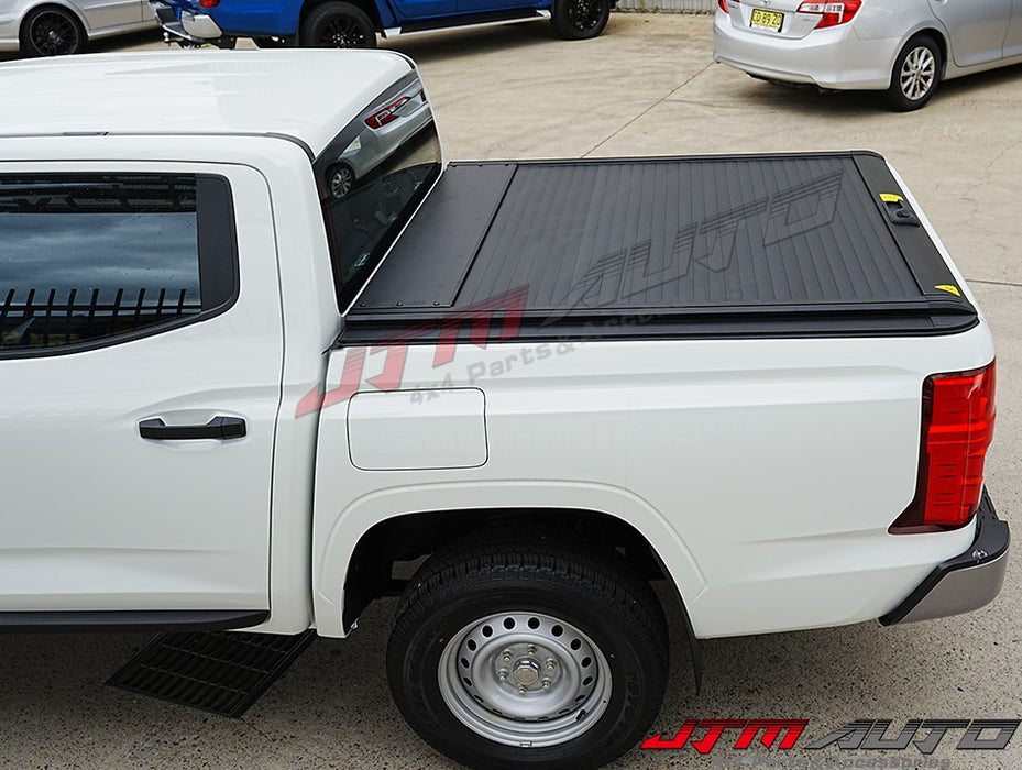 Matte black aluminium roller shutter for Navara D27 dual-cab ute
